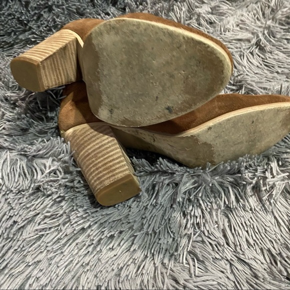 Brown Cognac Michael Kors Heeled Booties - Picture 3 of 6